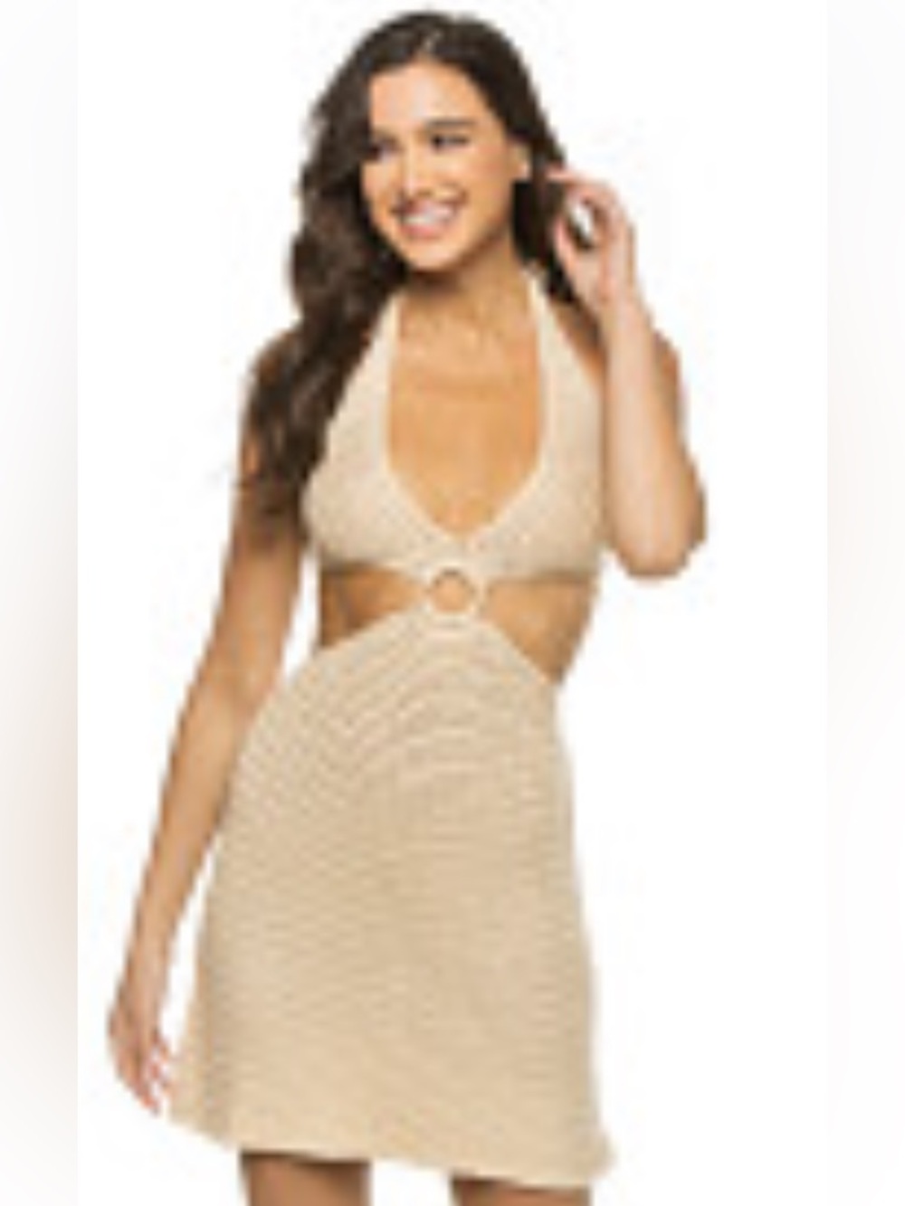Elan crochet cut out mini dress